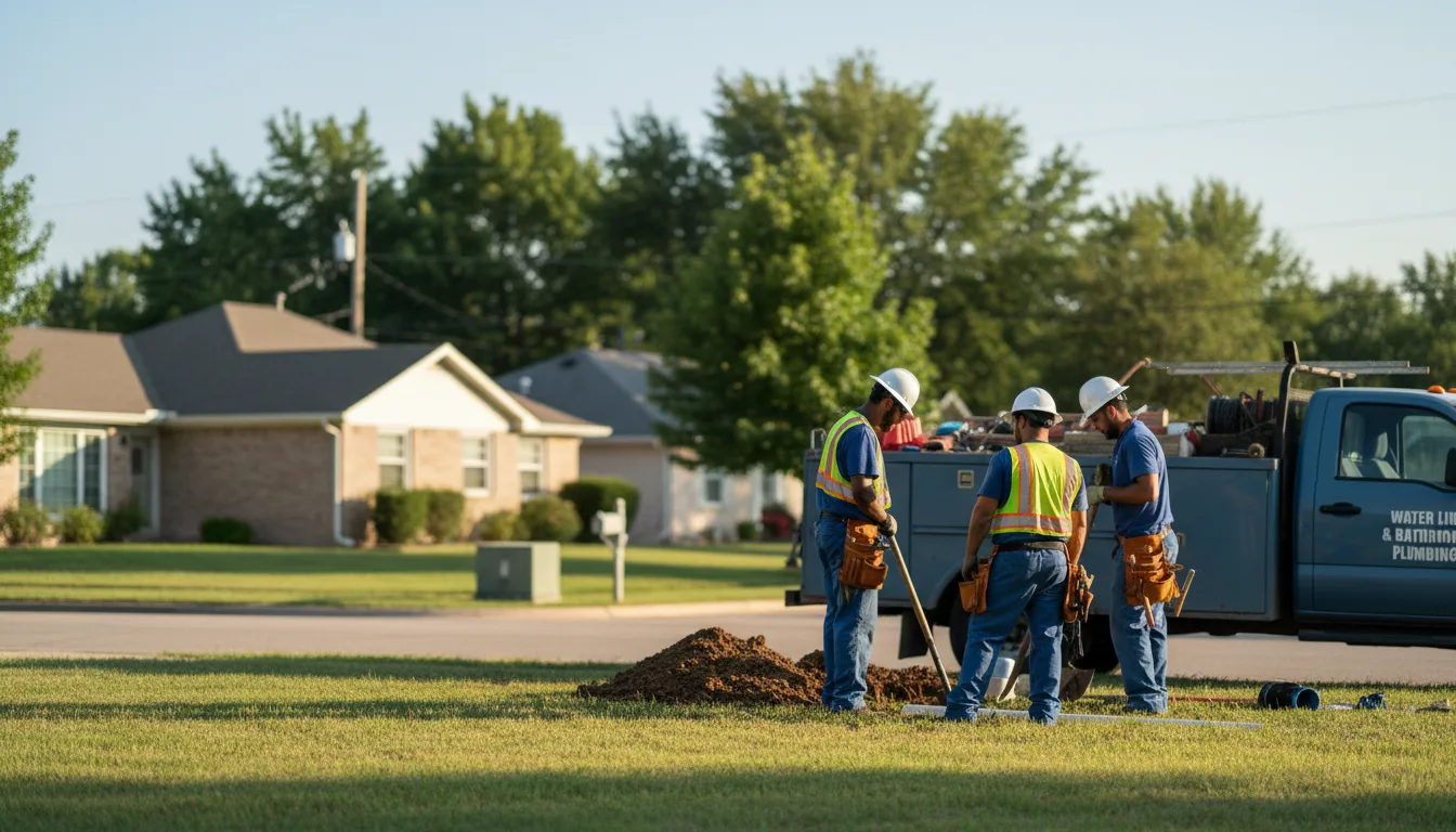 Residential water line and bathroom plumbing service in Talmage, NE